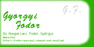 gyorgyi fodor business card