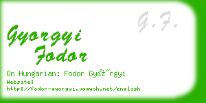 gyorgyi fodor business card